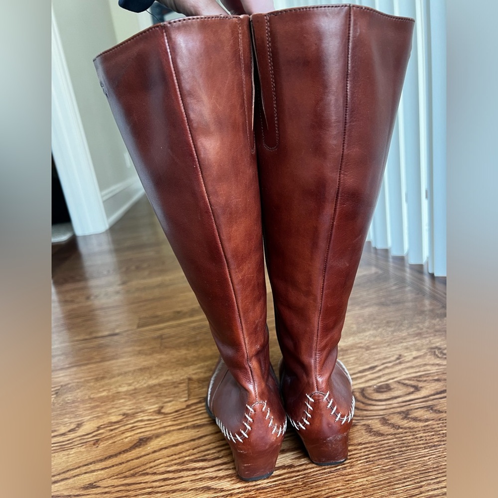 PIKOLINOS‎ Tall Leather Heeled Boots Stitching Sleek Stitched Old Money Rich 36 - Picture 3 of 16